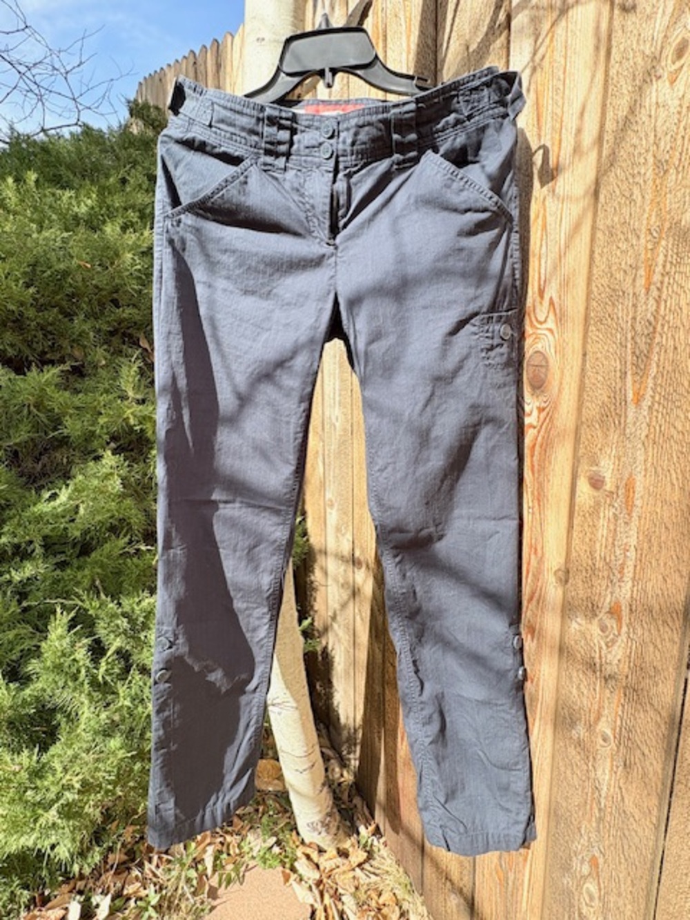 Dalia Collection Blue Retro Cargo Pants Cotton excellent condition women size 4